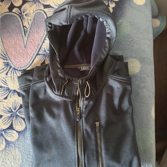 IZOD Charcoal Full-Zip Hoodie - Picture 1 of 5